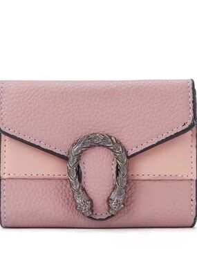 Target Pink Women's Wallet with Silver Horsebit Accent